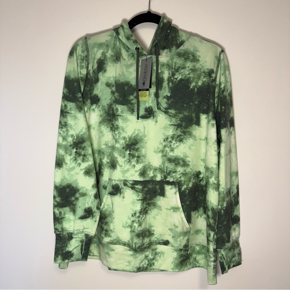 NWT Ideology Green Tie-Dye Sweatshirt Hoodie Size 1X